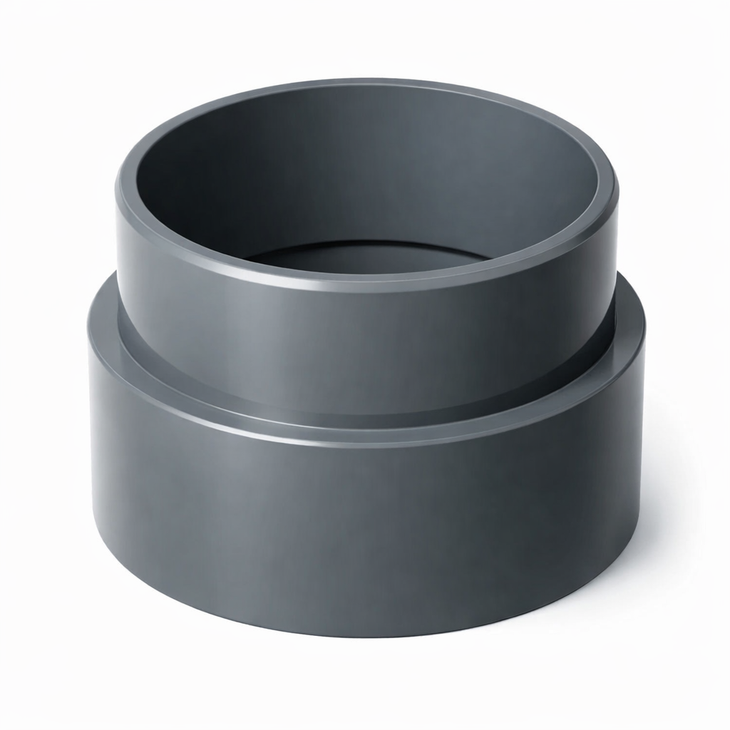 4" Socket to 110mm plain male converter (for drains)
