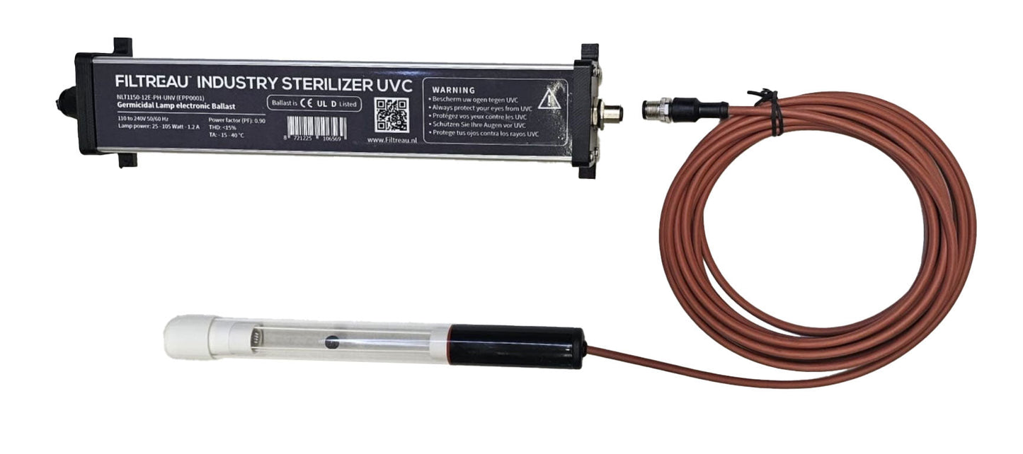 105w Filtreau "Fully submersible" Amalgam UVC Lamp & Quartz