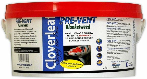 Cloverleaf Pre-Vent Blanketweed 2kg (5500gals)