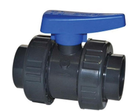 1.5" Ball Valve for Pressure Pipe Double Union with Blue Handle