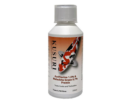 Kusuri Acriflavin and Malachite Pre-Mix 250ml - Selective Koi Sale