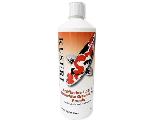 Kusuri Acriflavin and Malachite Pre-Mix 1ltr - Selective Koi Sale