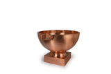 Round copper bowl with small spillway  (84168) - Selective Koi Sales