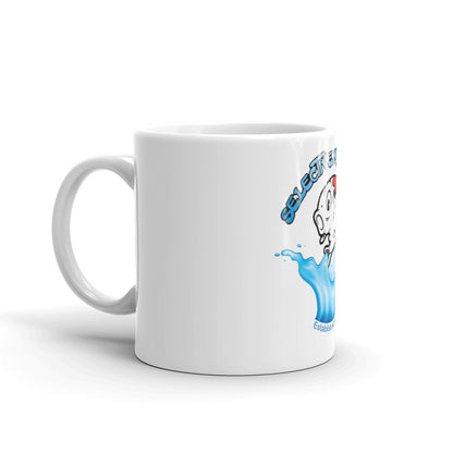 White glossy mug