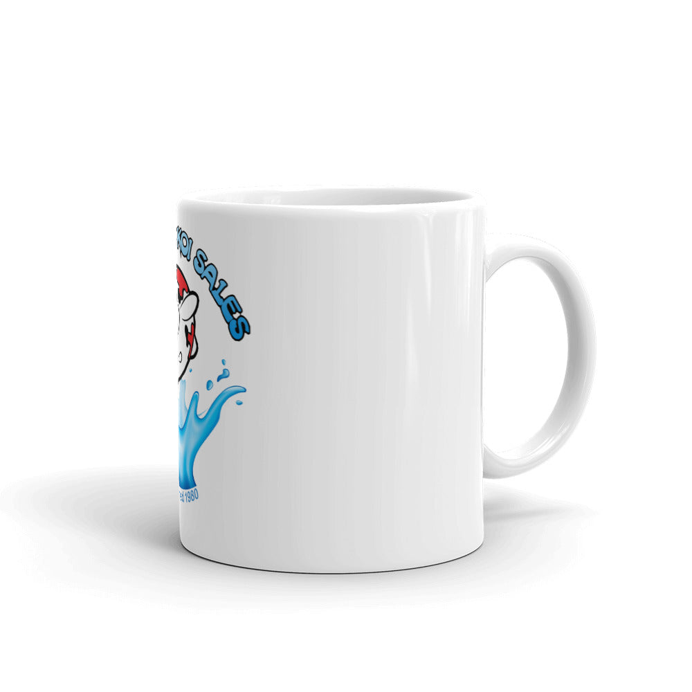 White glossy mug