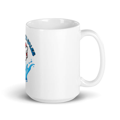 White glossy mug